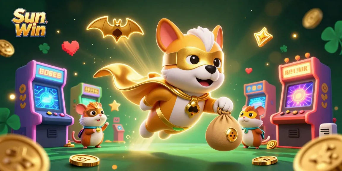 Experience Sun Win's vibrant cartoon world with a superhero dog and hamster in action!