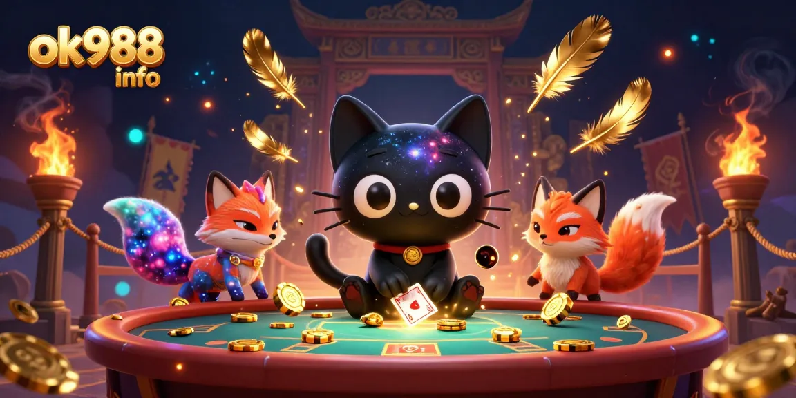 Engage with ok988 info at a cosmic casino where playful characters pull in golden winnings.